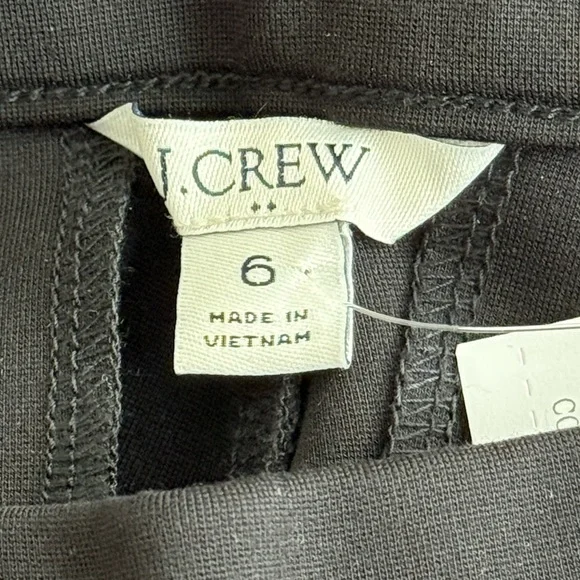 *NWT J Crew Factory black ponte cropped pull-on pants womens 6 - Picture 6 of 8